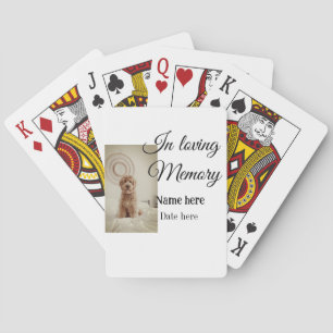 In loving memory memorial keepsake voeg huisdier n pokerkaarten