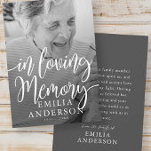 In Loving Memory Memorial Moderne eenvoudige fotok