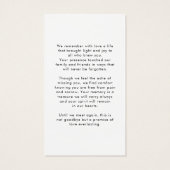 In Loving Memory Memorial Photo Cards (Dos)