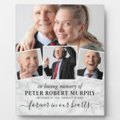In Loving Memory Memorial Photo Marble Fotoplaat (Voorkant)