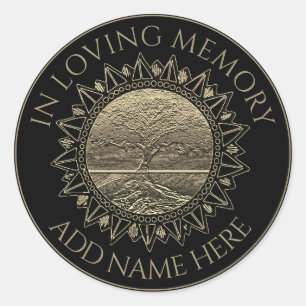 In Loving Memory Memorial Ronde Sticker