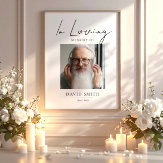 In Loving Memory, Minimalist Photo for Grandpa Poster