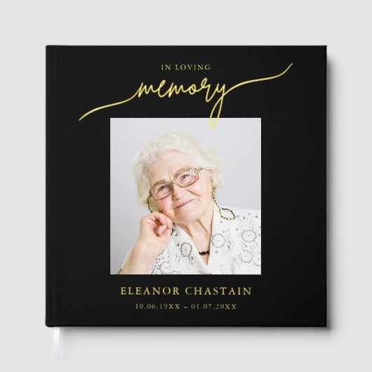 In Loving Memory Minimalist Photo Sympathy (Recto)