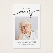 In Loving Memory Minimalist Photo Sympathy Cards (Devant)