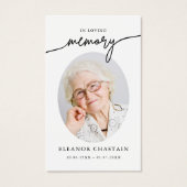 In Loving Memory Minimalist Photo Sympathy Cards (Devant)