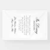 "In Loving Memory" Modern, Calligraphy, Wedding Spandoek (Horizontaal)