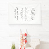 "In Loving Memory" Modern, Calligraphy, Wedding Spandoek (Insitu)