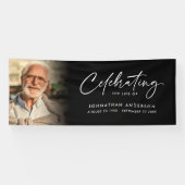 In Loving Memory Modern Memorial / begrafenisfoto Spandoek (Horizontaal)