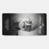 In Loving Memory Modern Memorial / begrafenisfoto Spandoek (Horizontaal)