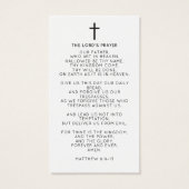 In Loving Memory Modern Script Photo Prayer Visitekaartje (Achterkant)