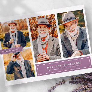 In Loving Memory Moderne Kleur Multi Foto Briefkaart