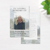 In Loving Memory Mountains Memorial Prayer Kaart (Bureau)