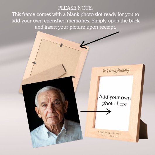 In Loving Memory Naam Datums Gegraveerde Lijstjes