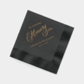 In loving memory name date black funeral memorial (Gauche)