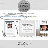 In Loving Memory Navy Blue rustieke bloemen begraf Gastenboek