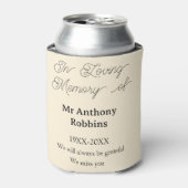 In Loving memory of name funeral memory keepsake Blikjeskoeler (Blikje Voorkant)