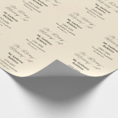 In Loving memory of name funeral memory keepsake Cadeaupapier (Hoek)