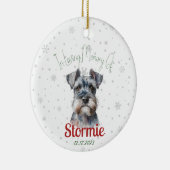 In Loving Memory Of - Schnauzer Dog Loss Keepsake Keramisch Ornament (Rechts)