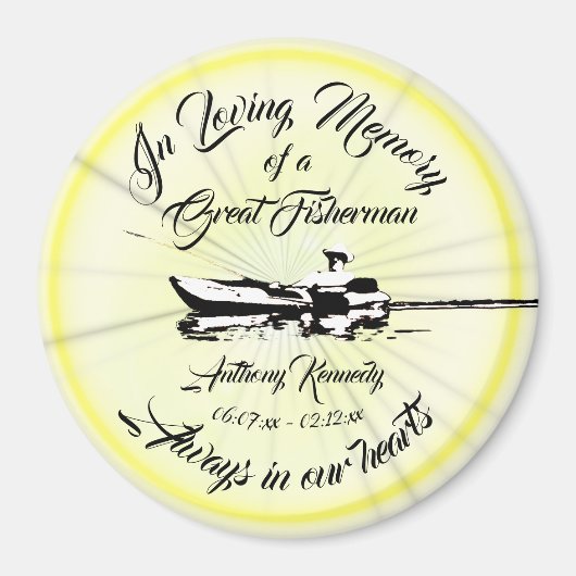 In Loving Memory of the Great Fisherman Magneet (Voorkant)