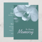In Loving Memory Orchid 5 begrafenis Kaart (Voorkant / Achterkant)