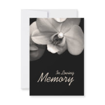 In Loving Memory Orchidee Sepia Uitvaart Aankondig