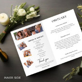 In Loving Memory Orde van ServiceFoto Begrafenis Programma
