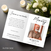 In Loving Memory Orde van ServiceFoto Begrafenis Programma