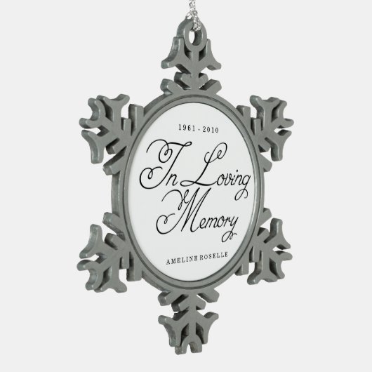 In Loving Memory Ornament aandenken (Links)