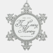In Loving Memory Ornament aandenken (Voorkant)