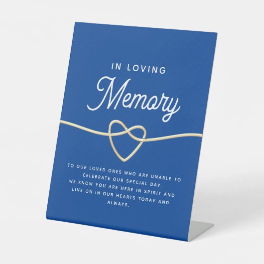In Loving Memory Pedestal Sign Reclamebord Met Voetstuk (Voorkant)