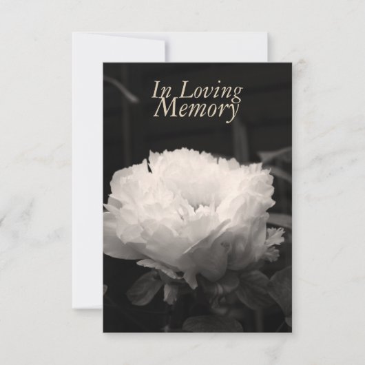 In Loving memory Peony Celebration of Life Kaart (Voorkant)