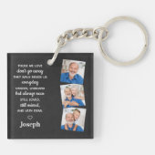 In Loving Memory Personalized 3 Foto Memorial Sleutelhanger (Achterkant)