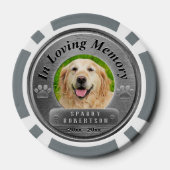 In Loving Memory Pet Pocket Foto Herinnering Poker Chips (Achterkant)