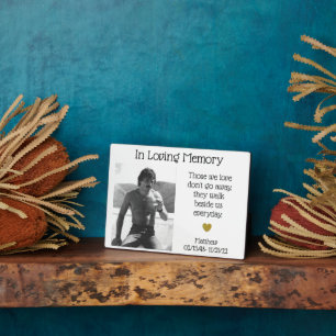 In Loving Memory Photo Herembrance Memorial Fotoplaat