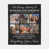 In Loving Memory Photo Memorial Fleece Deken (Voorkant)