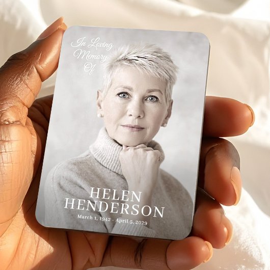 In Loving Memory, Photo Memorial Keepsake Custom Magneet