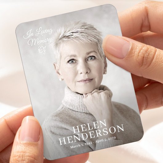 In Loving Memory, Photo Memorial Keepsake Custom Magneet