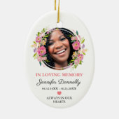 In Loving Memory Photo Memorial Keramisch Ornament (Achterkant)