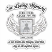 In Loving Memory Photo Memorial Sticker (Voorkant)