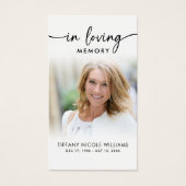In Loving Memory Photo Prayer Cards (Devant)
