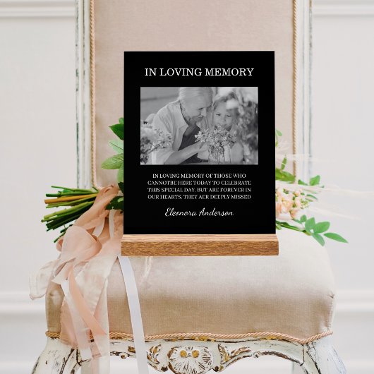 In Loving Memory Photo Wedding Black White