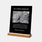 In Loving Memory Photo Wedding Black White Acryl Bord (Hoek)