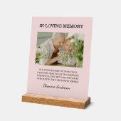 In Loving Memory Photo Wedding Pink Blush (Angle)
