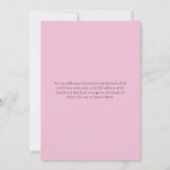 In Loving Memory Pink Rainbow baby Funeral Modern Kaart (Achterkant)