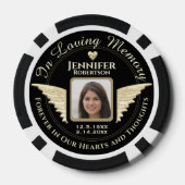 In Loving Memory Pocket Foto Herinnering Poker Chips (Achterkant)