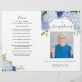 In Loving Memory Rouwkaart Vouwbaar Programma Flye Flyer (Voorkant)