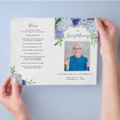 In Loving Memory Rouwkaart Vouwbaar Programma Flye Flyer (Hand)