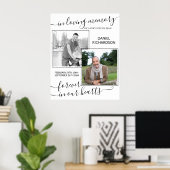 In Loving Memory Script 2 foto begrafenis Poster (Thuiskantoor)