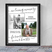In Loving Memory Script 2 foto begrafenis Poster