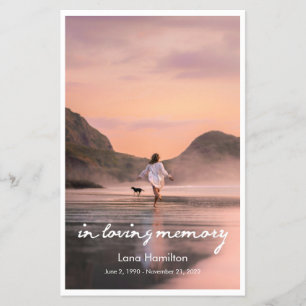 In Loving Memory Script programmabudget Flyer